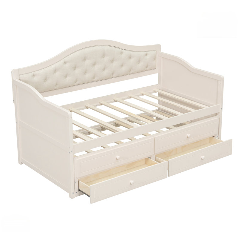 Twin Daybed with Trundle, Beige