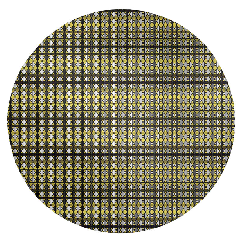 Chenille Plaid Indoor Rug, Round 5'