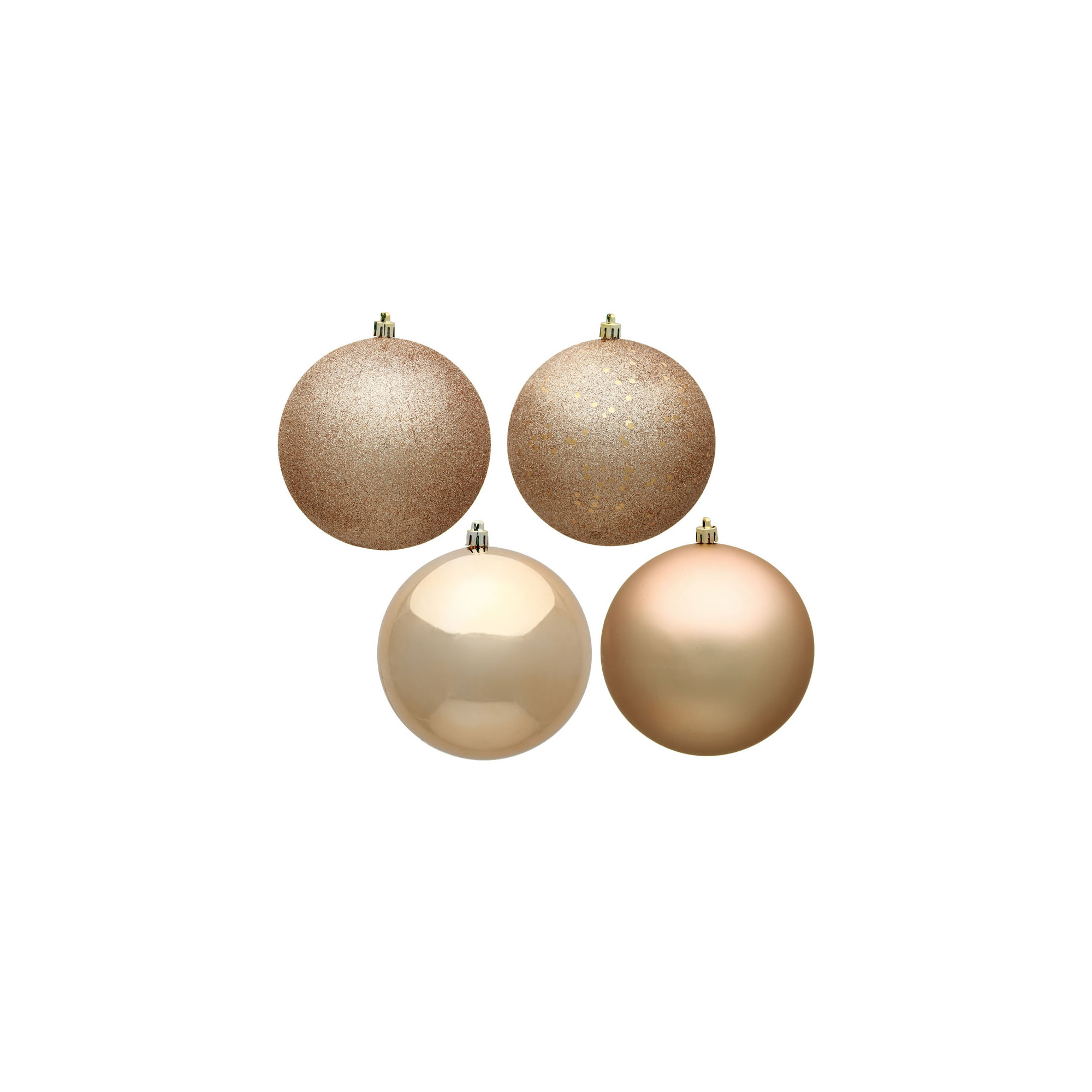 Holiday Décor Ball Ornament, Cafe Latte, 24, 2.4" H x 2.4" W x 2.4" D