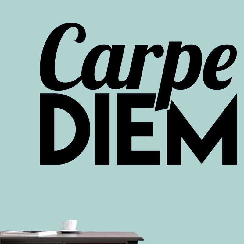 Décalcomanie murale indemnités journalières carpe diem Bartel, Noir
