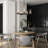 Marrina 5-Light Classic Wagon Wheel Gold Chandelier with Seeded Glass Shades