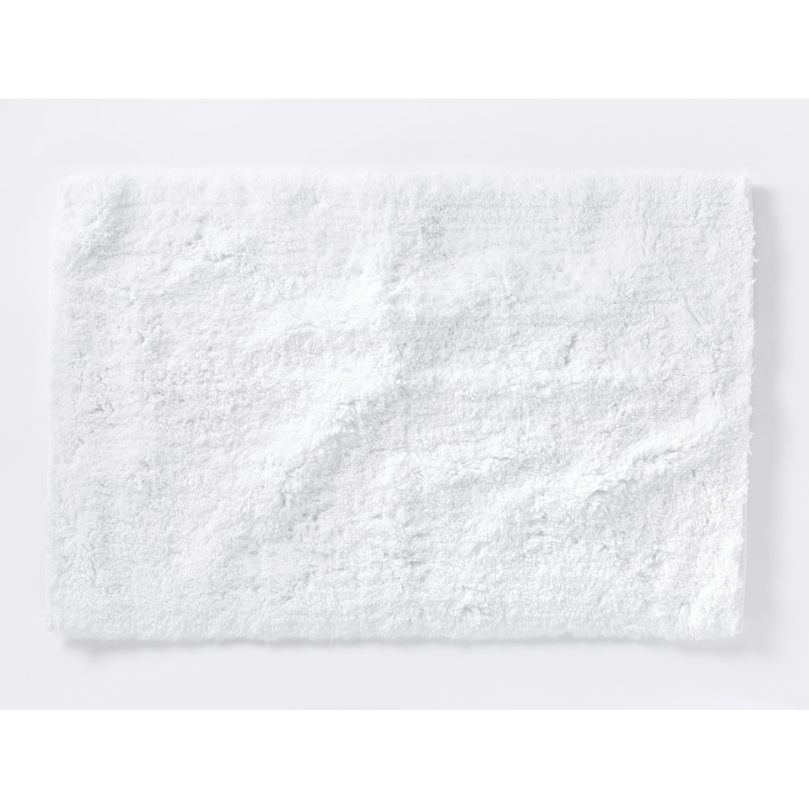 Shag Organic Bath Rug, Alpine White, 50" L x 30" W