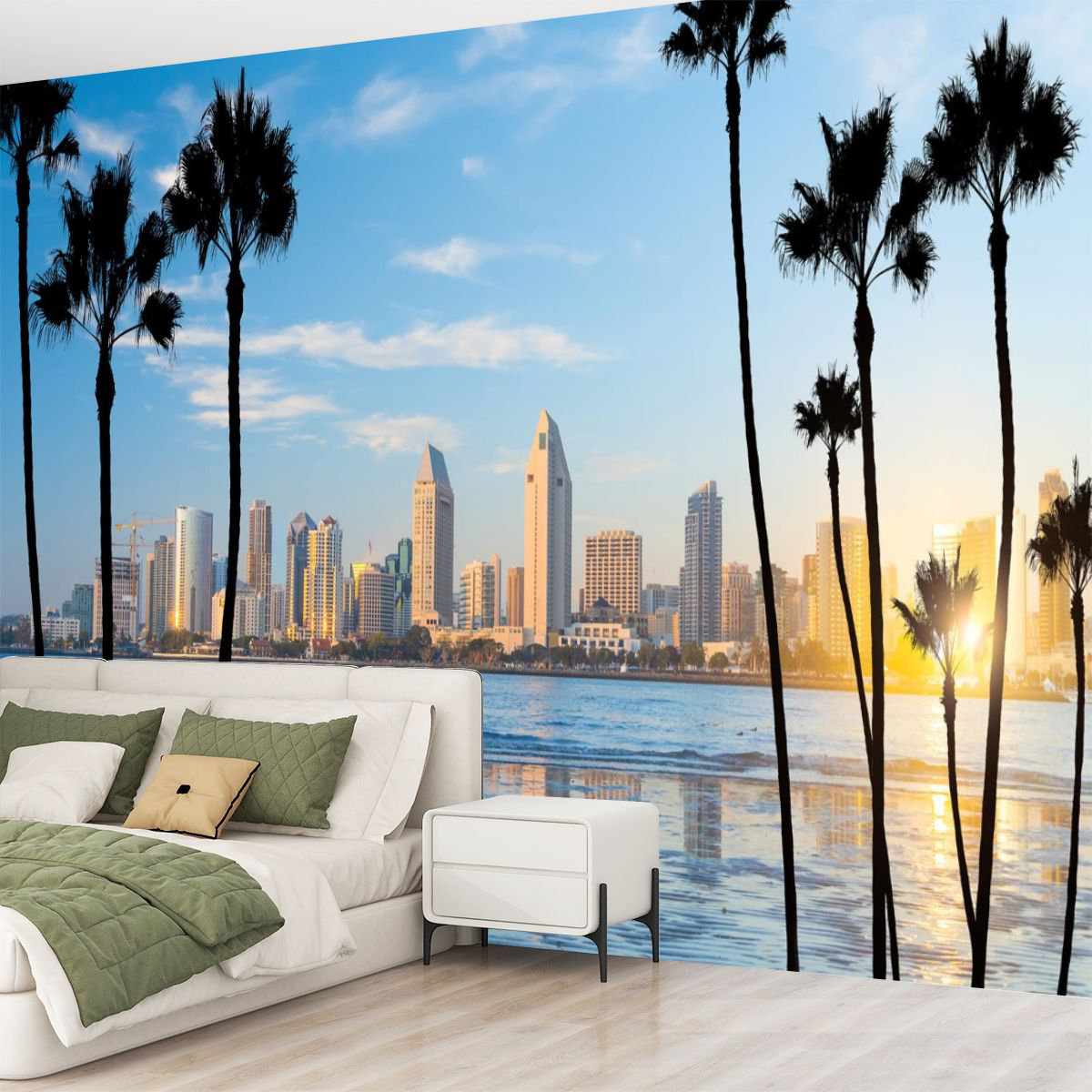 Latitude Run® Peel and Stick Canvas Wallpaper Wall Mural Downtown San ...