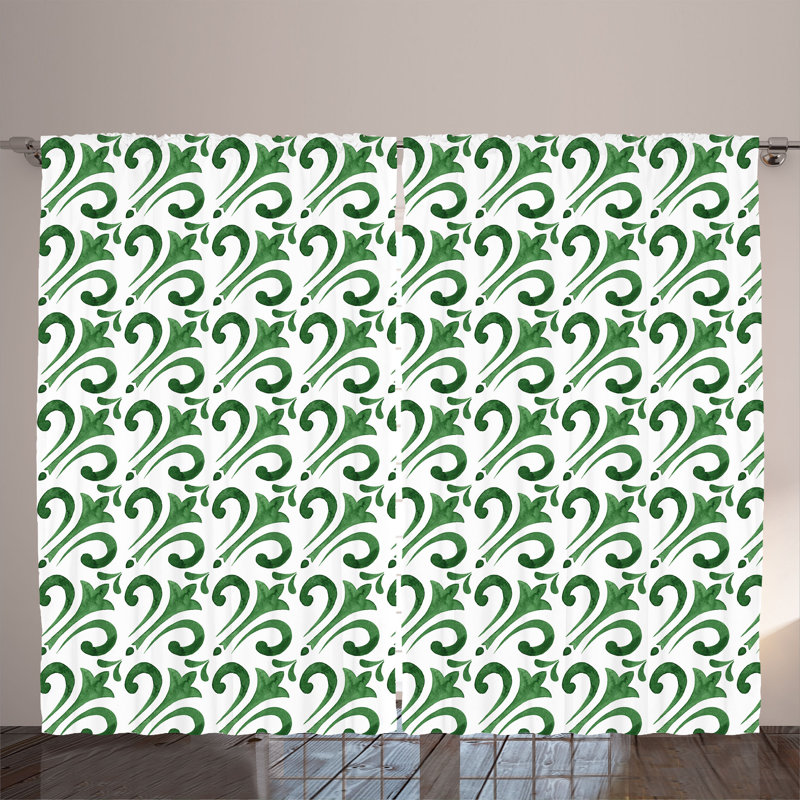 Aryana Polyester Semi Sheer Curtain Pair