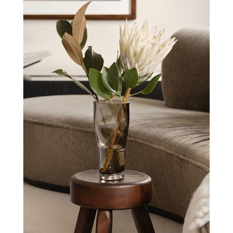 Squeeze Handmade Glass Table Vase, 9.06" H x 4.72" W x 4.72" D