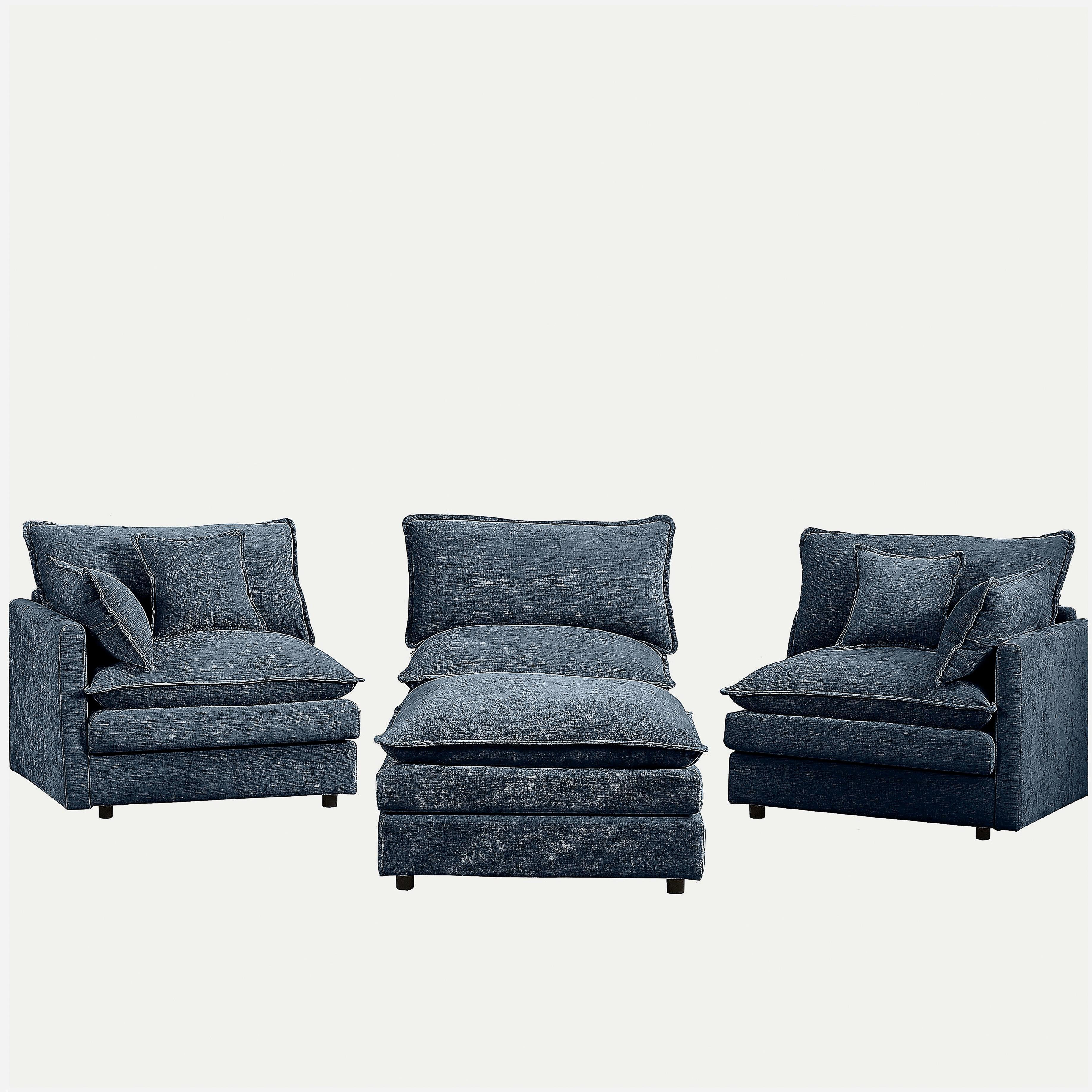 Latitude Run® Modular Sectional Sofa, 102 Inch L Shaped Couch Set for ...