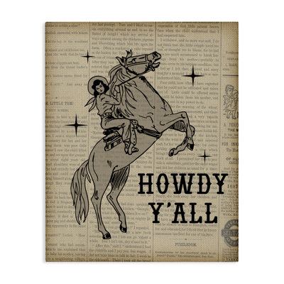 "Howdy Y'all", art mural rétro par Daniela Santiago