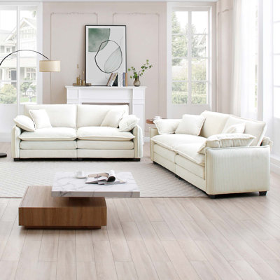Modern Sofa  Sofa 2-Piece Set, Suitable  Living room and  Sofa Set, Consists of two pieces of 2 Seater Sofa, Corduroy