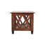 Table basse en bois Belmont à structure en X, châtaignier, brun foncé