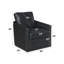 Fauteuil pivotant en cuir noir Rocha