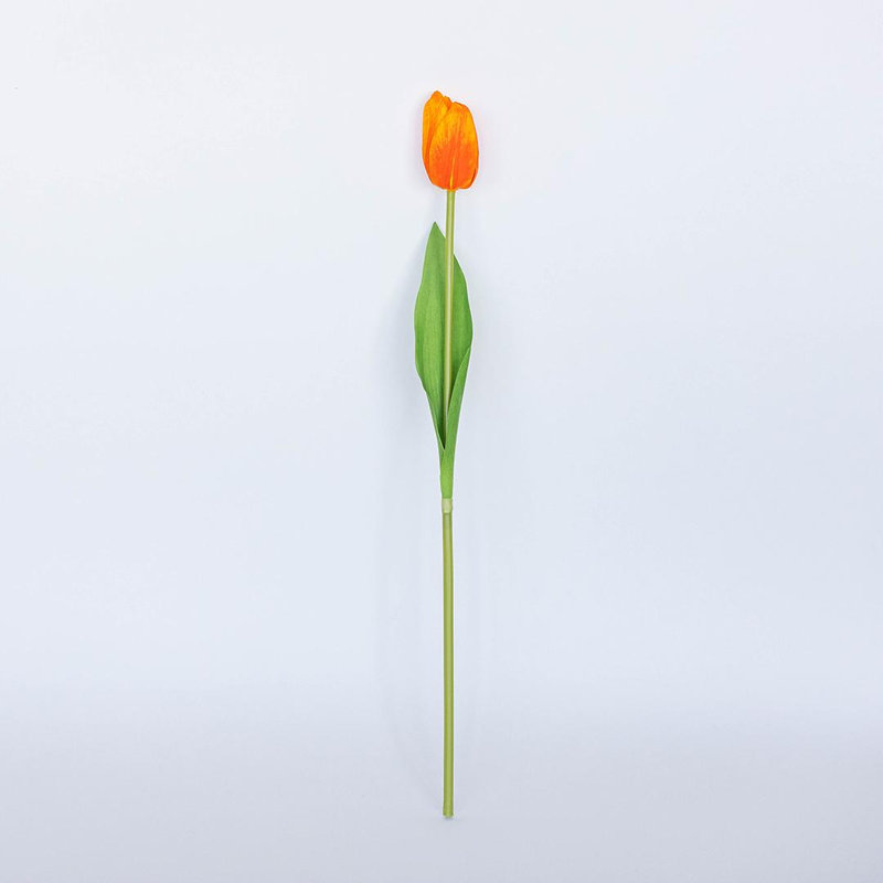 Fleur artificielle simple tulipe orange, Orange