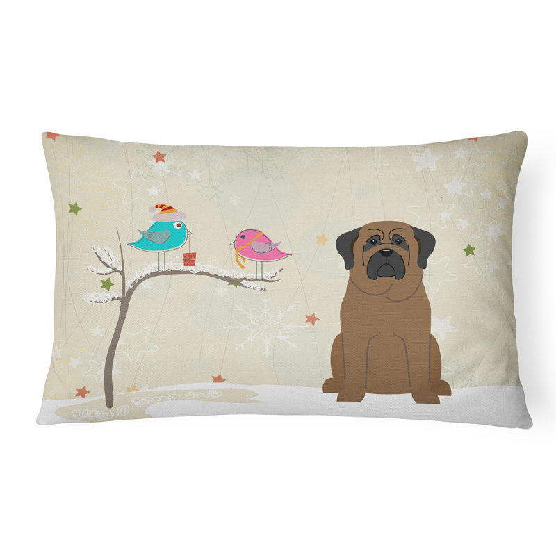 Coussin lombaire intérieur/extérieur massif en tissu de noël