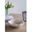 D10X3" Cream Marble Bowl With Scalloped Design And Subtle Gold Detailing