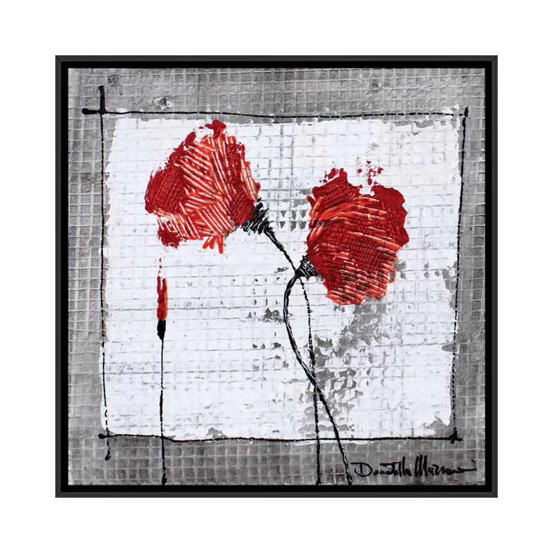 Tango 1 Piece Painting on Canvas, 45.72 cm H x 45.72 cm W, Black Framed