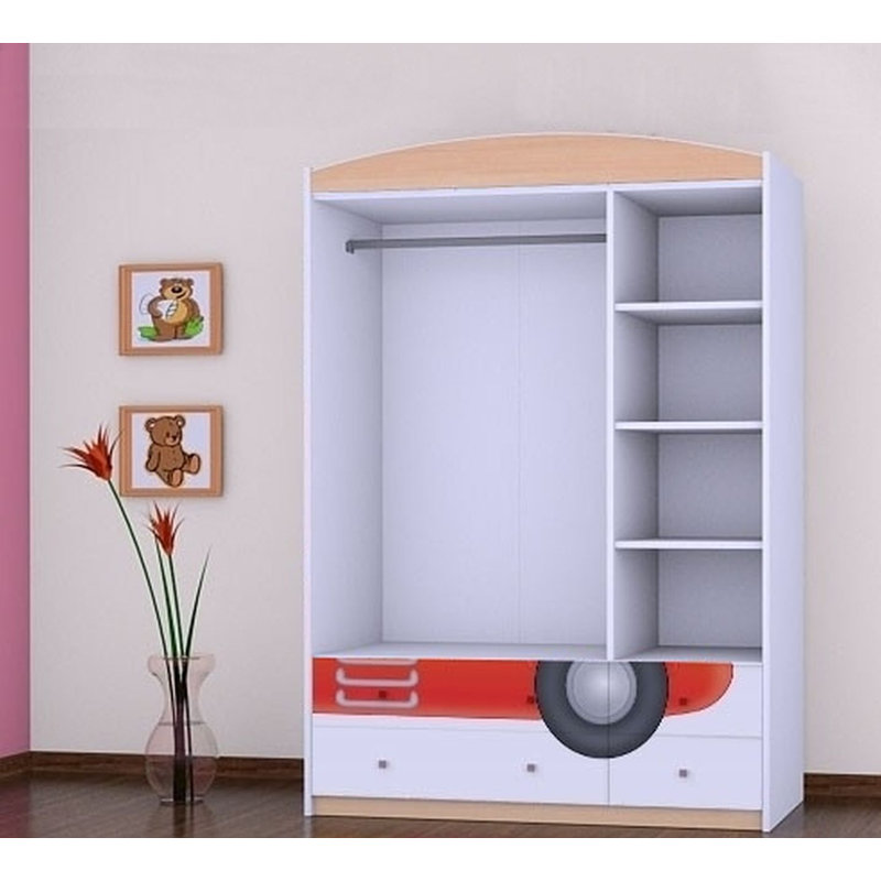 Pike 3 Door Wardrobe, Beige
