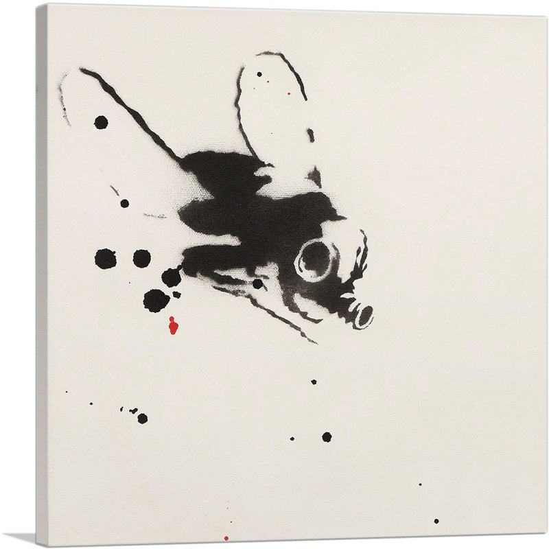 «Banksy Mosquito» par Banksy, reproduction d'art sur toile tendue, H 12 po x l 12 po x P 0,75 po