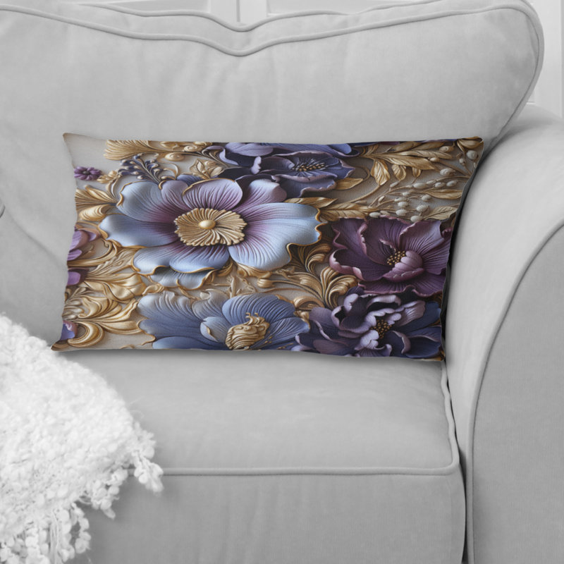 Opulence royale et mauve et royale - imprimé floral