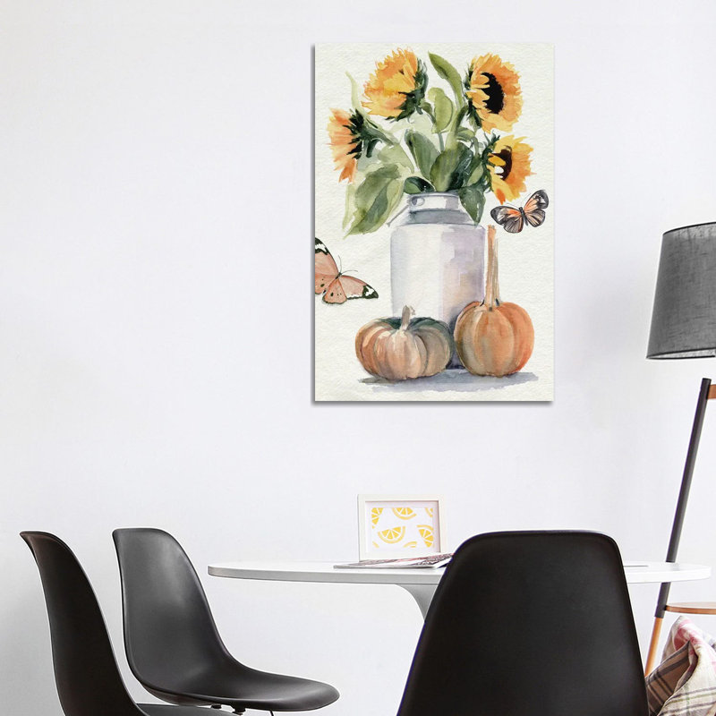 Autumn Sunflowers II 1 Piece Wrapped Canvas Painting, 101.6 cm H x 66.04 cm W x 3.175 cm D