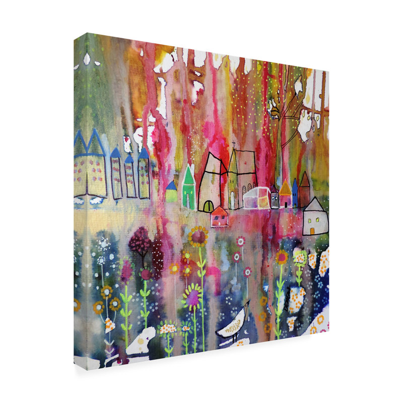 Sylvie Demers, "L Horizon Posee", art sur toile, H 18 po x l 18 po x P 2 po