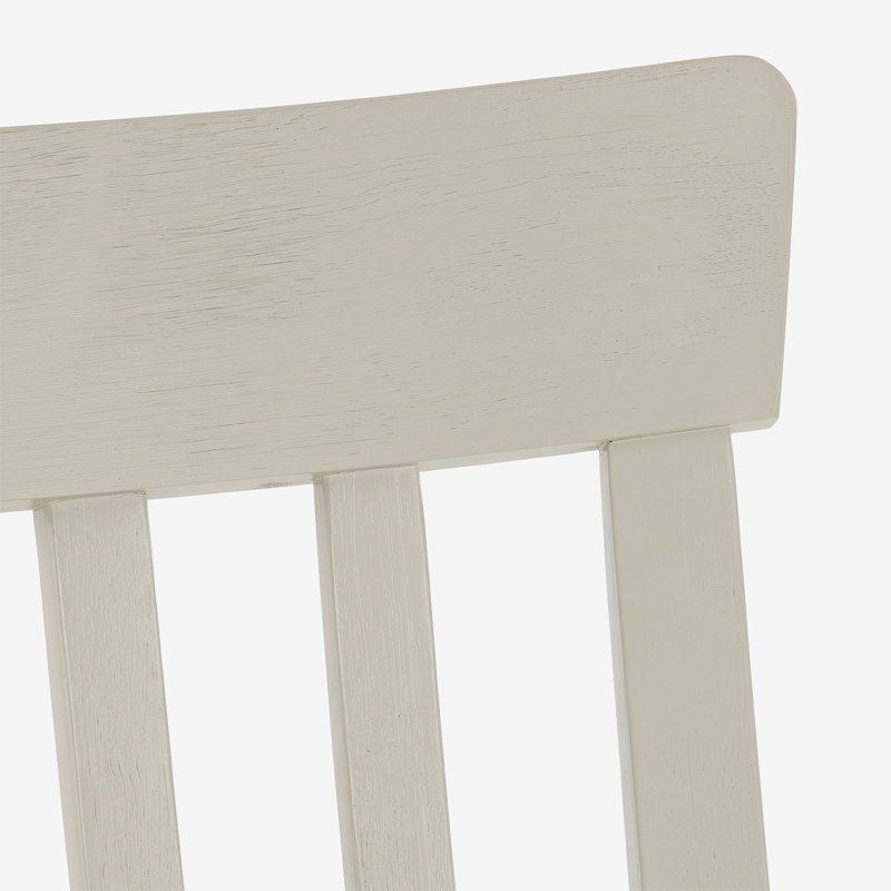 Blayze 50cm H Polyester Blend Upholstered Slat Back Side Chair, Stone