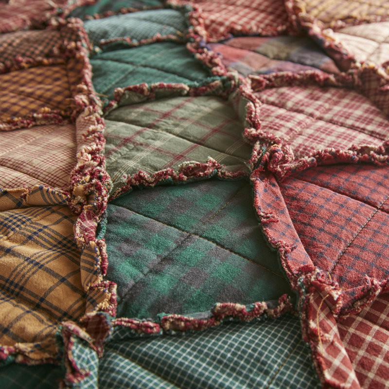 Donna Sharp Campfire Ragged Pieced Cotton Quilted Throw