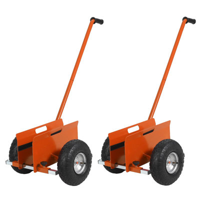 Heavy Duty Panel Dolly Cart – 660 lbs Capacity, Extended Handle, Sturdy Steel Construction, Sturdy Rubber Wheels – Ideal for Moving Drywall, Sheetrock, Plywood, Doors, Furniture – 2PC Black
