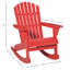Fauteuil Adirondack à bascule, chaise Muskoka en bois, rouge-1154358430