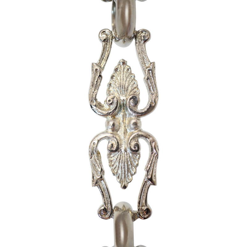 Motif de chaîne décorative non soudée, Nickel poli