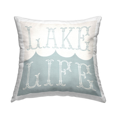 Coussin décoratif imprimé "Lake Life with Wave" par Daphne Polselli
