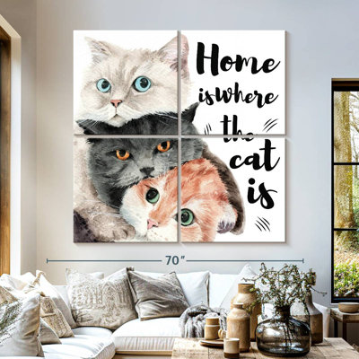Plaque murale Kema Home Cats