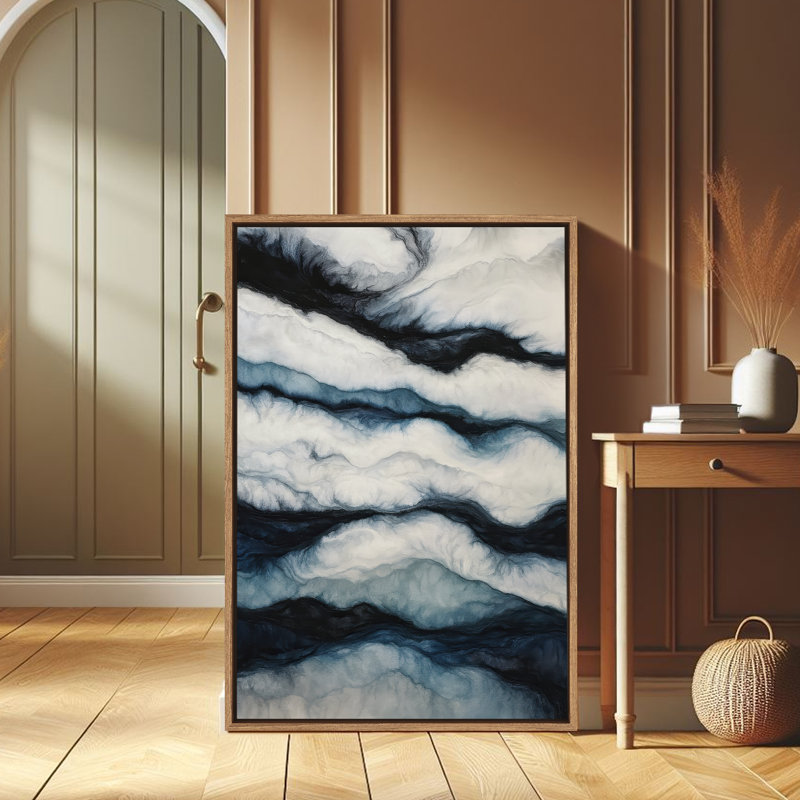 Art mural encadré abstrait rétro antique classique pour chambre à coucher, H 24 po x l 16 po, Naturel