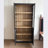 Modern Display Cabinet With Adjustable Glass Shelves Mdf Durable Finish For Living Room, Kitchen, Or Workspace