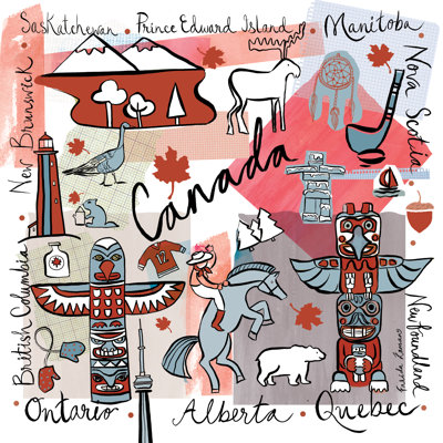 «Global Travel VII», impression sur toile tendue