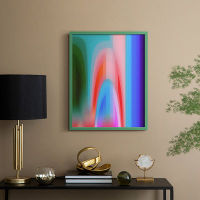 Groovy Prism Gradients I, reproduction encadrée - bois massif