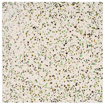 Verre Durham 16,14 po X 16,14 po Carreau de sol et mural en terrazzo poli (3,61 pieds carrés / caisse)