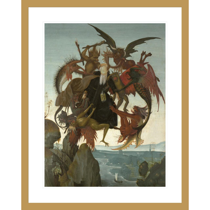 «The Torment of Saint Anthony» par Michelangelo Buonarroti, impression giclée sur cadre, H 29,46 po x l 23,5 po