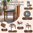 5-Piece Rectangle Wooden Dining Table Set