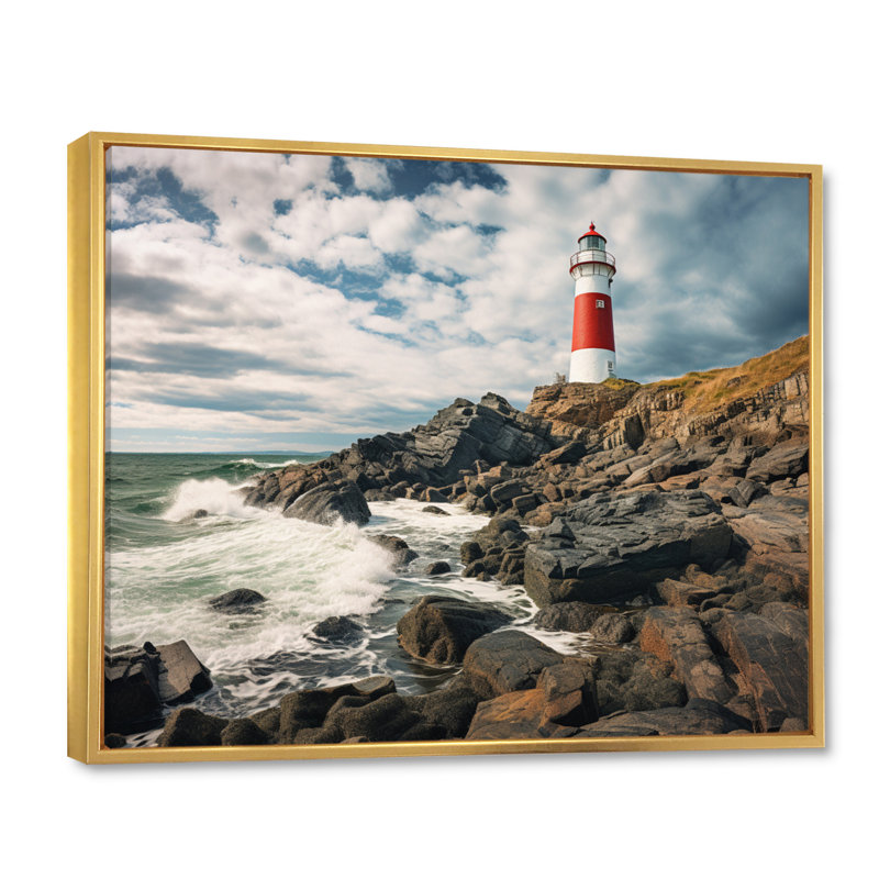 Phare de l'est du Canada II, H 30 po x l 40 po x P 1,5 po, Or
