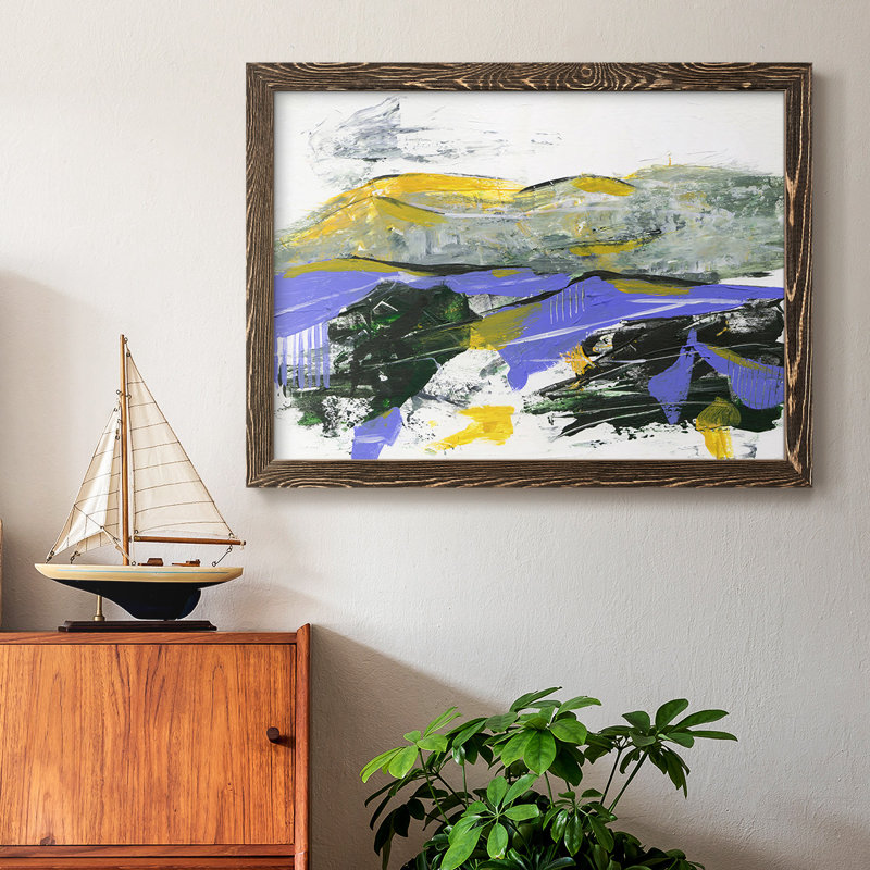 «Silent Mountain IV», reproduction d'un seul cadre photo sur toile, Cadre noyer, H 22 po x l 32 po x P 1,5 po