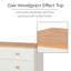Ainsa 5-Drawer Chest of Drawers, Soft White Paint, Oak-Effect Top