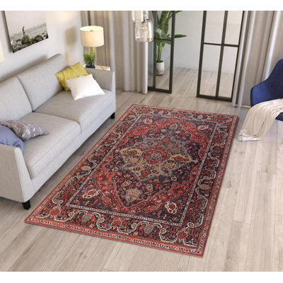 Tapis décoratif brun à motif tissé rétro