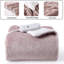 Jeté pour lit chauffant électrique grand format avec double contrôle, couvertures chauffantes en flanelle Sherpa, jets chauffants doux pour canapé avec 5 réglages de chaleur et 4 heures d'arrêt automatique, rose, 84 po x 90 po