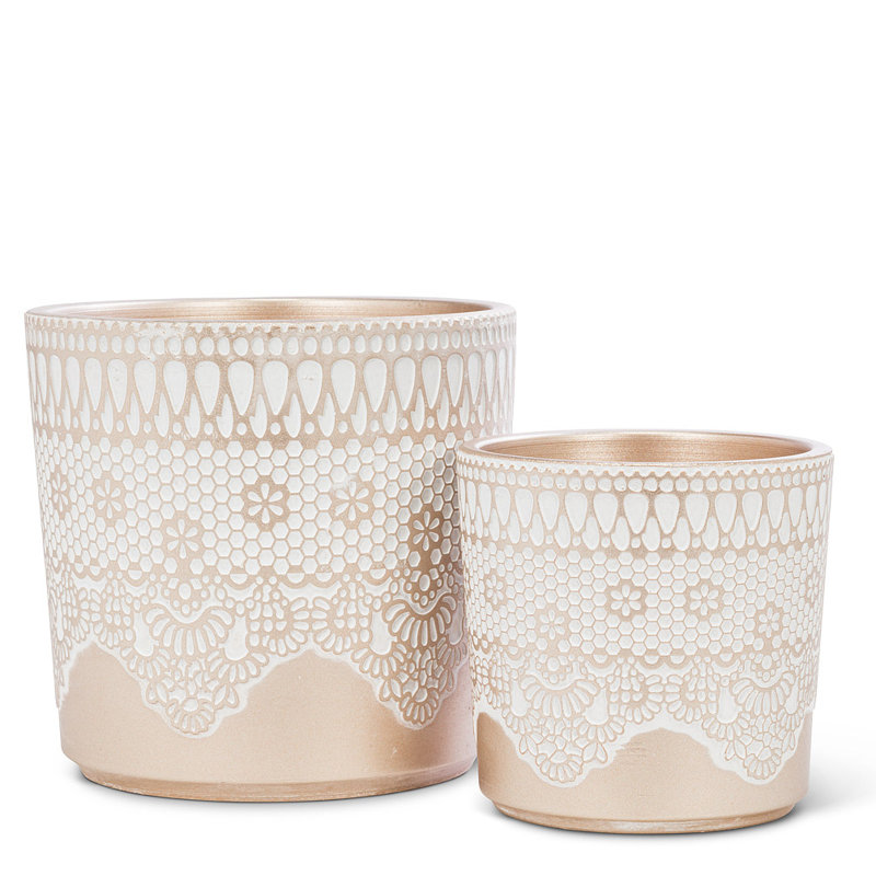 Wade Ceramic Cachepot, 4.2" H x 4.2" W x 4.2" D