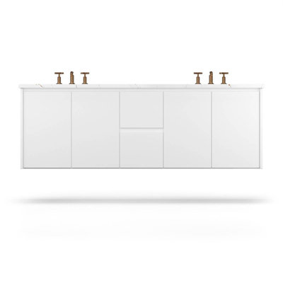 Meuble-lavabo flottant double Gilded