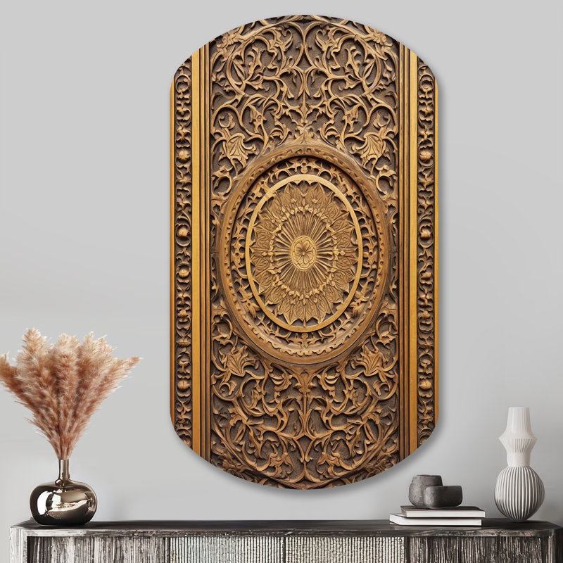 Lavada - porte de ferme cylindrique en métal, sculpture murale asymétrique en métal, H 43 po x l 23 po