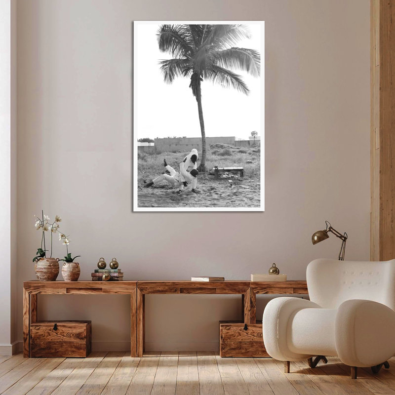  – “Zam” Wall Art By Stéphane Gaboué | Limited-Edition Black & White Framed Photographic Print, 36" H x 24" W, Silver