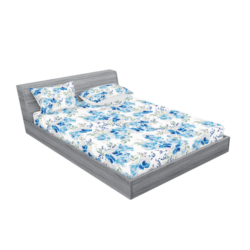 Drap-housse et taies décoratives 3 pièces Ambesonne, Ensemble de draps pour grand lit avec 2 taies d'or