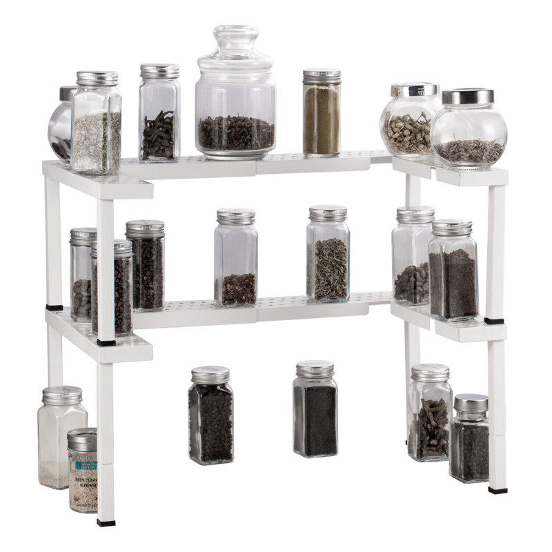 Freestanding Spice Rack with Adjustable Racks