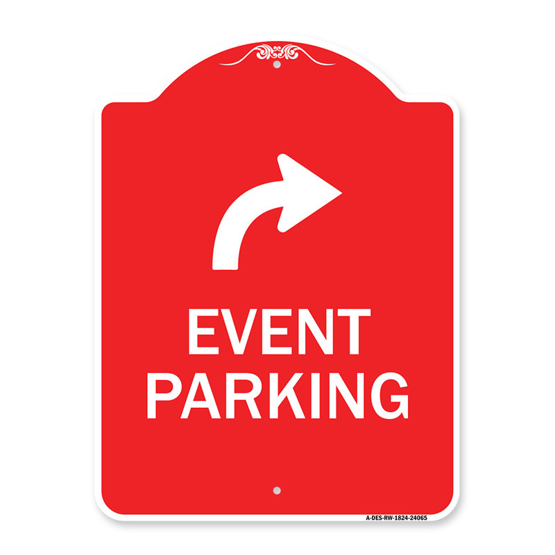 Enseigne Signmission Designer Series - Stationnement pour événement seulement / 24064/24065, H 24 po x l 18 po x p 1 po