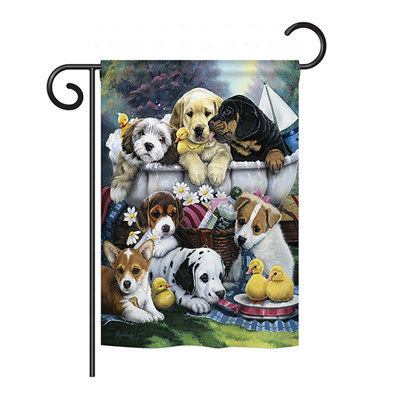 Double Sided Polyester Animal Garden Flag